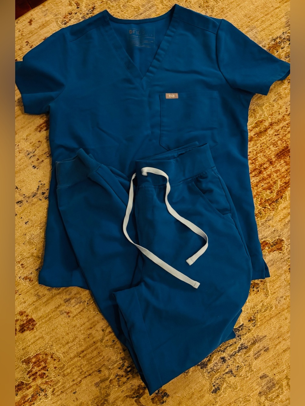 Figs Royal Blue Scrub Set